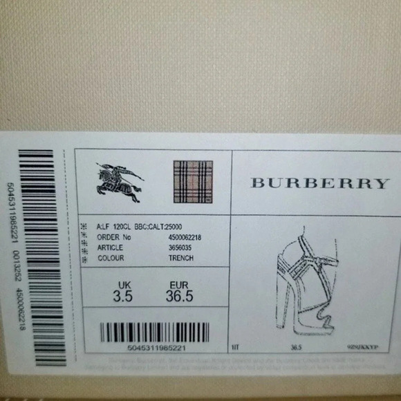 Burberry 36.5 Criss-cross Leather Platform‎ Sandals Made In Italy - Picture 15 of 15